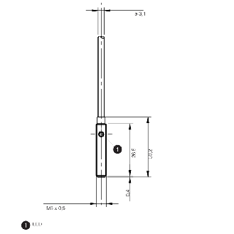 DPI M05 NPN NO P1,5mm noyé 30,2(26,5)mm Inox 10-30Vdc Câble 2m PVC-Lire la description