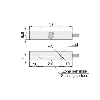 DPI Rect. NPN NO P2mm noyé 8x8x40mm 6-30Vdc / Câble 2 m PVC