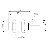 DPI M12 PNP NO P2mm noyé lg30mm Laiton 10-30Vdc / M12 4P+C0.5m