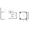 DPI Rect. P25mm non noyé 40x40x70.7mm Inox 150°C / M12 4P