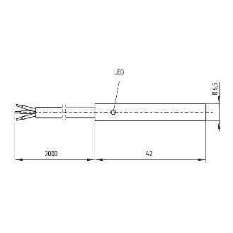 DPI D6.5 PNP NO P2mm noyé Laiton 10-30Vdc / Câble 2m PVC-Lire la description