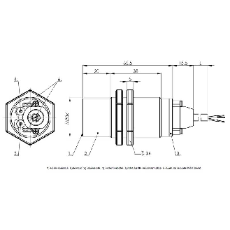 DPC M30 PNP NO/NF P30mm non noyé lg66,5(38)mm PBT / Câble 2m PUR-Lire la description