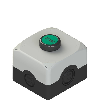 Boîte grise, IP69K 1 bouton "START" affleurant vert 1NO