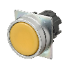 Bp Ø22mm plat alterné opaque jaune (métal brossé)