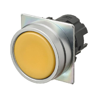 Bp Ø22mm plat alterné opaque jaune (métal brossé)-Lire la description