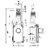 Arrêt urgence à câble 35m 2NF/1NO 100N IP67 -40°C Extreme 3xM20