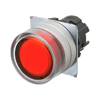 Bp Ø22mm protégé alterné rouge transparent lumineux-Lire la description