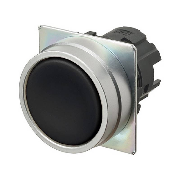 Bp Ø22mm plat alterné opaque noir (métal brossé)-Lire la description