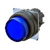 Bp Ø22mm dépassant momentané bleu transparent lumineux (noir)
