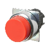 Bp Ø22mm dépassant momentané opaque rouge (métal brillant)