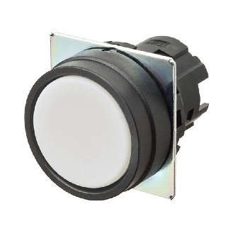 Bp Ø22mm plat momentané opaque blanc (noir)-Lire la description
