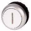 Bouton-poussoir, plat, blanc I, à rappel