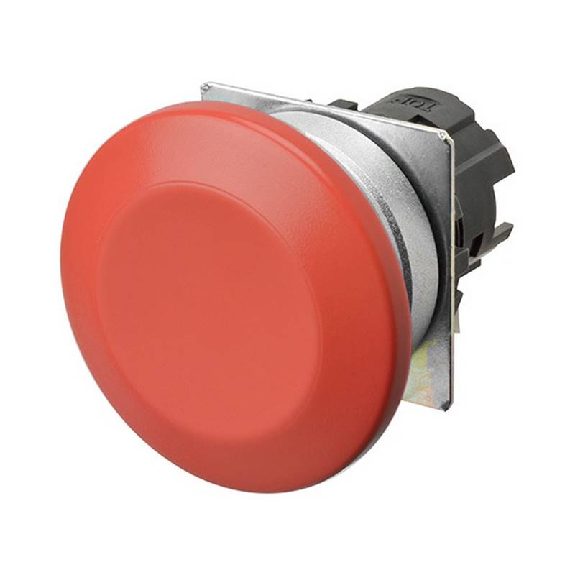 Bp champignon Ø40mm alterné opaque rouge (métal brossé)-Lire la description