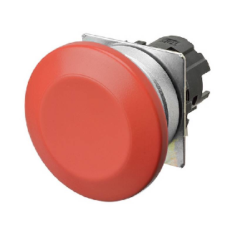 Bp champignon Ø40mm alterné opaque rouge (métal brossé)-Lire la description