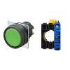 Btp Ø22mm plat opaque vert (noir) 1NO