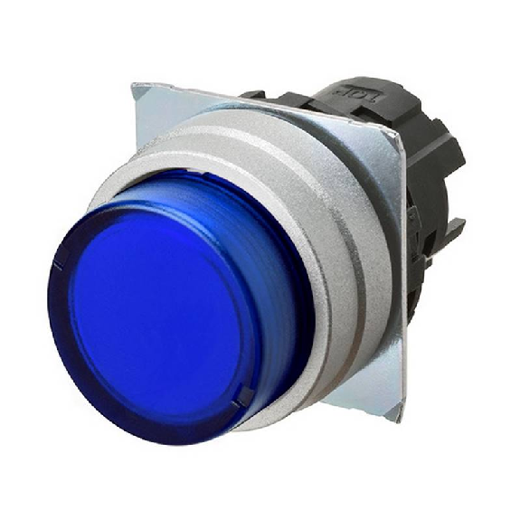 Bp Ø22mm dépassant momentané bleu transparent lumineux-Lire la description