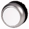 Bouton-poussoir, plat, blanc, à rappel