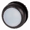 Bouton-poussoir lumineux, plat, blanc, à rappel