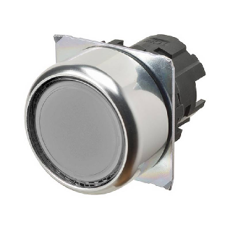 Bp Ø22mm plat momentané blanc transparent lumineux-Lire la description