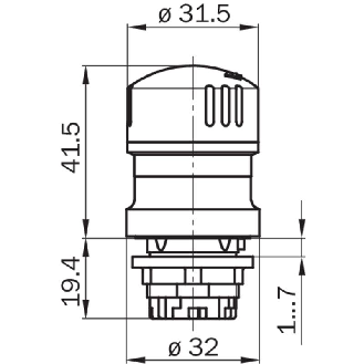 Bouton d'arrêt d'urgence, Ø22mm, déverrouillage par rotation-Lire la description