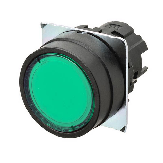 Bp Ø22mm plat alterné vert transparent lumineux (noir)-Lire la description
