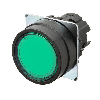 Bp Ø22mm plat alterné vert transparent lumineux (noir)