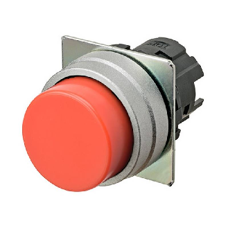 Bp Ø22mm dépassant momentané opaque rouge-Lire la description