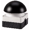 Coupure pompiers, 1F+1O, bouton « coup de poing » noir, montage en saillie