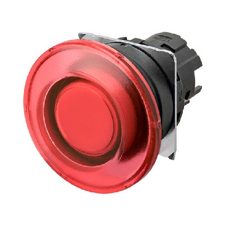 Bp champignon Ø40mm momentané rouge transparent lumineux-Lire la description