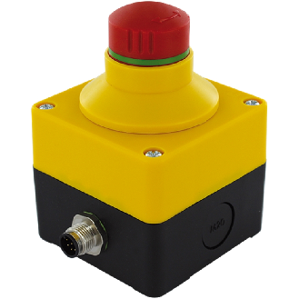 Boitier d'arret d'urgence E-Stop 72, IP65, 2NC / M12 5P-Lire la description