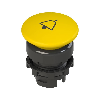 Bouton "coup de poing" Ø36mm à impulsion, jaune marquage (noir)