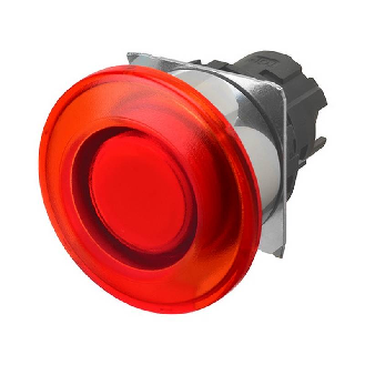 Bp champignon Ø40mm alterné rouge transparent lumineux-Lire la description