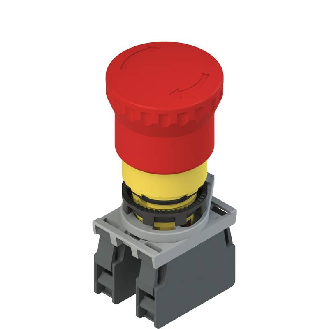 Complet: Bouton arrêt d'urgence jaune déverrouillage par rotation-Lire la description