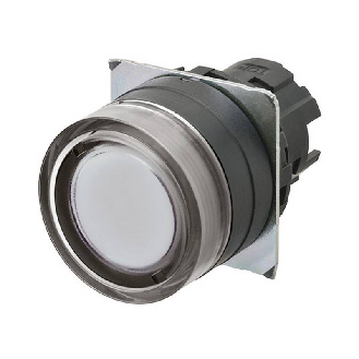 Bp Ø22mm protegé alterné blanc transparent lumineux (noir)-Lire la description
