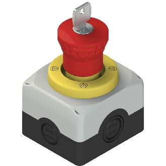 Complet: Boîte, bouton arrêt d'urgence, disque lumineux et contacts-Lire la description