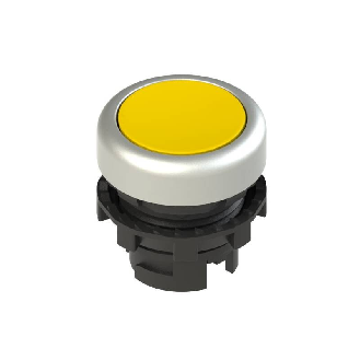 Bp Ø20mm lumineux affleurant, jaune (chromé)-Lire la description