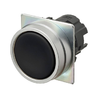 Bp Ø22mm plat momentané opaque noir (métal brossé)-Lire la description