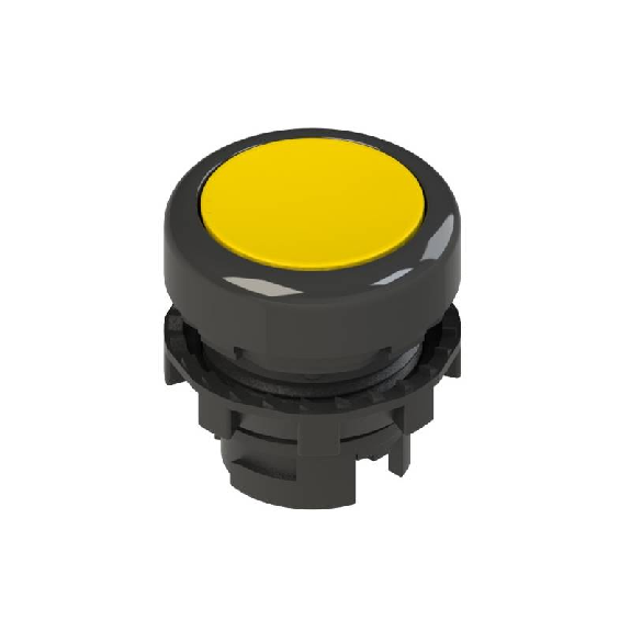 Bp Ø20mm lumineux affleurant, jaune (noir)-Lire la description