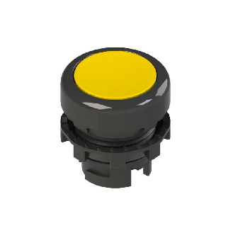 Bp Ø20mm lumineux affleurant, jaune (noir)-Lire la description