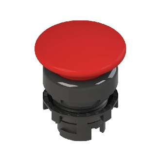 Bouton "coup de poing" Ø36mm à impulsion, rouge (noir) - E2 1PU2F3410-Lire la description