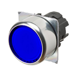 Bp Ø22mm plat alterné bleu transparent lumineux-Lire la description