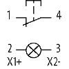 Bouton de réinitialisation / 42 1NO L M12 4P