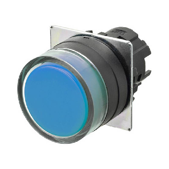 Bp Ø22mm protegé alterné opaque bleu (noir)-Lire la description
