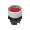 Bouton-poussoir lumineux encastré, rouge (chromé)