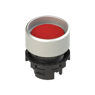 Bouton-poussoir lumineux encastré, rouge (chromé)-Lire la description