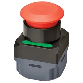 Bouton poussoir sans fil champignon, Ø40mm, 3MHz, noir-rouge-Lire la description