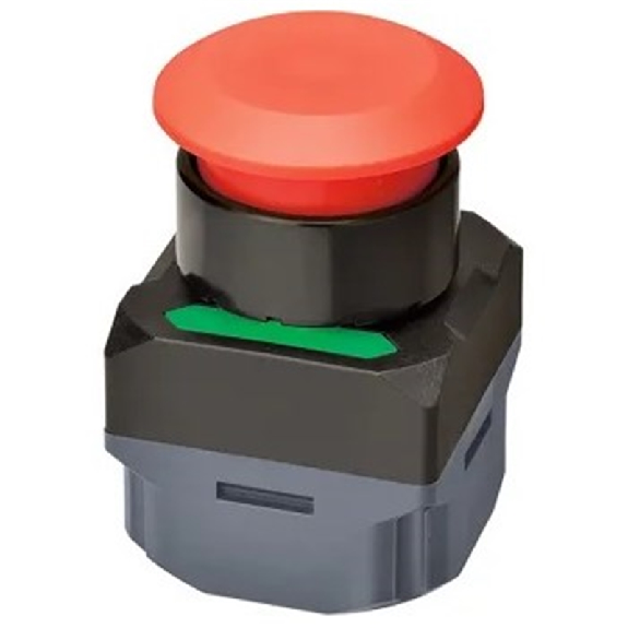 Bouton poussoir sans fil champignon, Ø40mm, 3MHz, noir-rouge-Lire la description