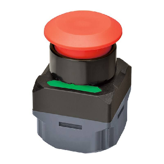 Bouton poussoir sans fil champignon, Ø40mm, 3 MHz, rouge-noir-Lire la description