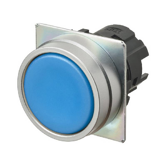 Bp Ø22mm plat momentané opaque bleu (métal brossé)-Lire la description