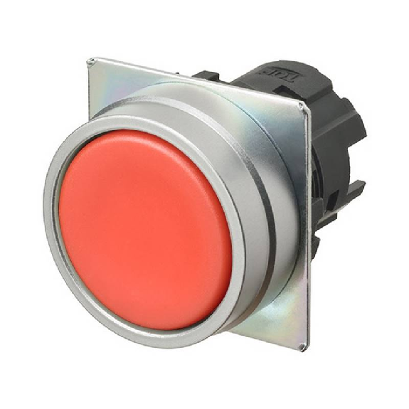 Bp Ø22mm plat alterné opaque rouge (métal brossé)-Lire la description